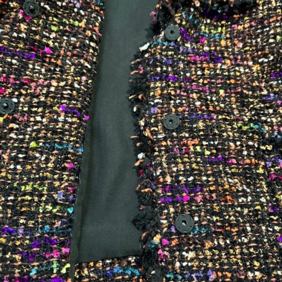 Giambattista Valli Multi-Color Tweed Short Jacket Wool Women 46/L MSRP $4500 - Picture 2 of 10